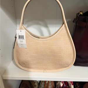 Coachtopia Cream Croc-Embossed bag